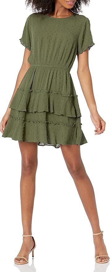 Speechless Women's Short Sleeve Tiered Flounce Dress | Amazon (US)