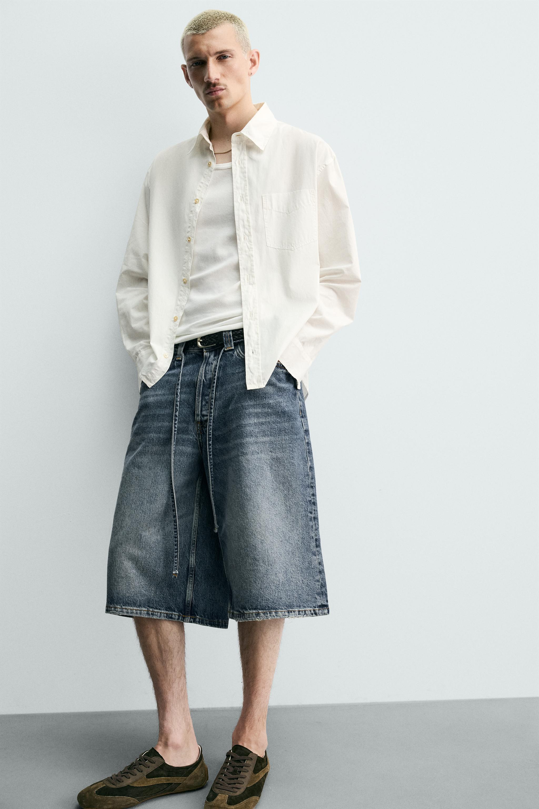 SHORT EN DENIM COUPE BAGGY | Zara FR