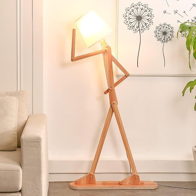 Cool Corner Reading Tall Wood Floor Lamp, LED Bulb Included, Ash | Gift Ideas for Living Room, Be... | Amazon (US)
