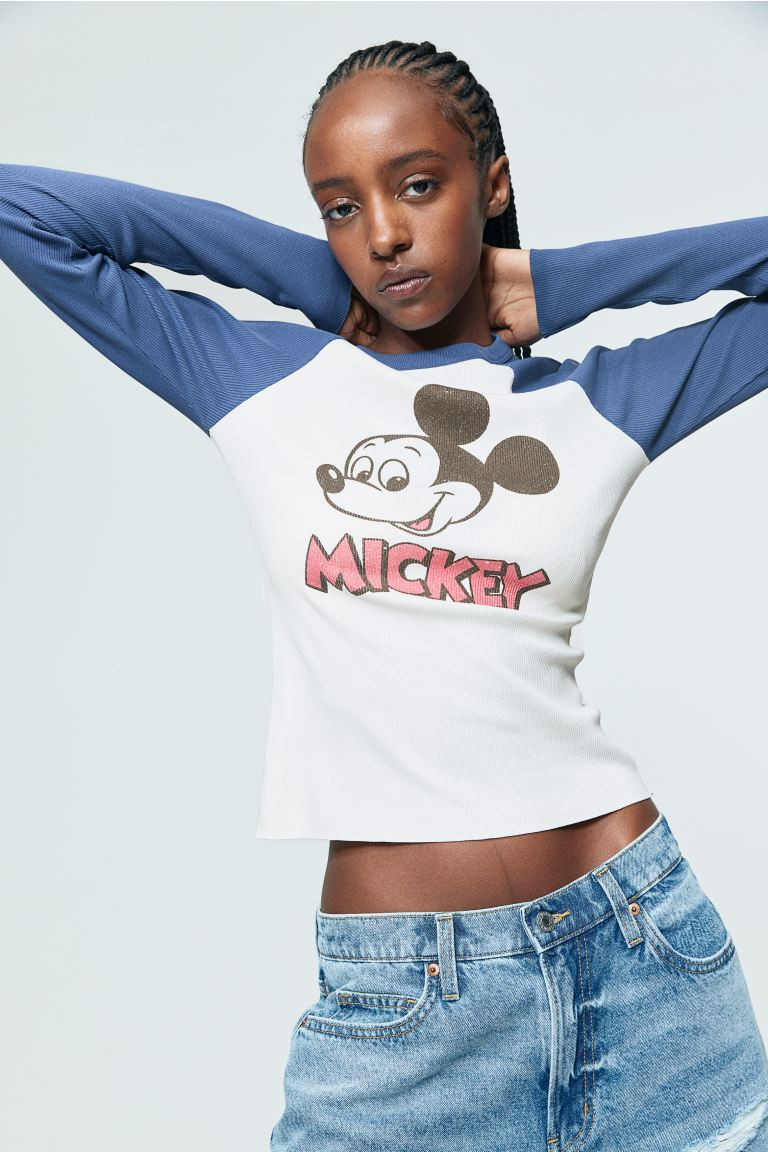 Long-sleeved Printed Top | H&M (US + CA)