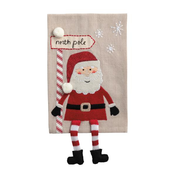 Santa Dangle Leg Towel | Mud Pie