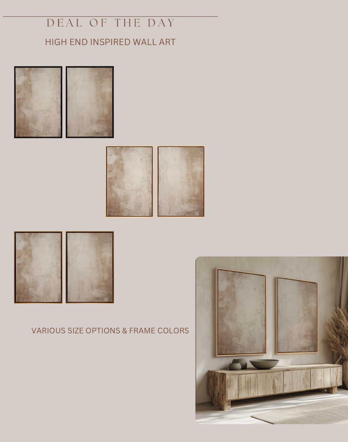 Oooooh 😍😍🤤🤤 new neutral art find!!! Various frame color & size options!!!! Goes up to over 5’ tall!! 

#LTKSaleAlert #LTKHome