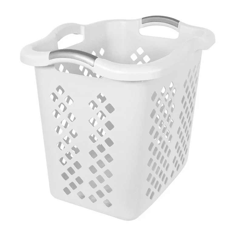 Home Logic 2 Bushel Lamper Laundry Basket with Silver Handles, White, Adult | Walmart (US)