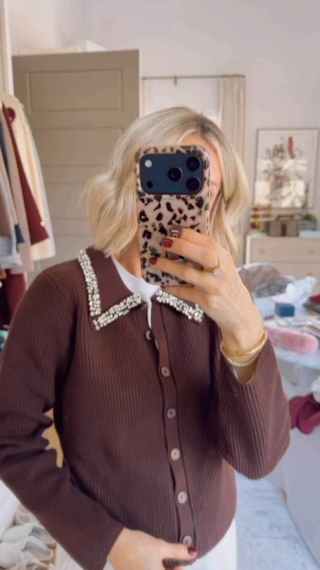 This brown embellished cardigan is so pretty! It’s festive for the holidays, but it still looks really chic! It’s under $50 from Target! 👏🏼 I sized up to a M for the bump!

Loverly Grey, Target, cardigan, festive sweater, holiday sweater, embellished sweater, brown sweater 

#LTKHoliday #LTKFindsUnder50