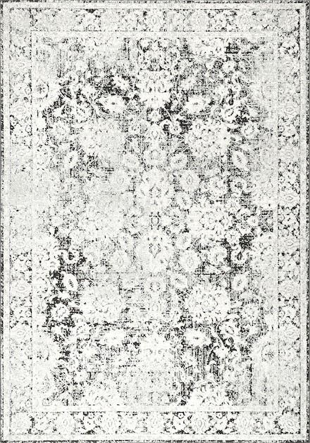 Ivory Floral Silhouette Primavera Area Rug | Rugs USA