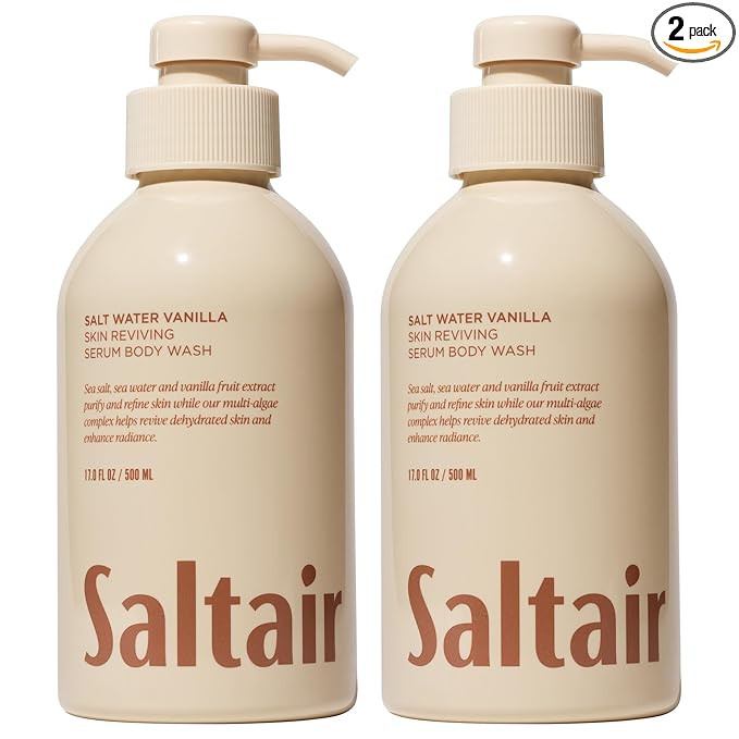 Saltair Body Wash, Salt Water Vanilla 2-Pack. Moisturizing Body Cleanser with Monoi Oil and Cupua... | Amazon (US)