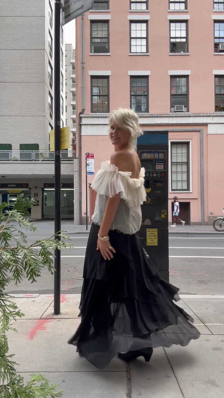 Chloe Flowy vibes 😎 ruffling sheer layers with tall boots 

My pieces are vintage but linked similar to get the Chloe look 

#LTKStyleTip #LTKShoeCrush #LTKVideo