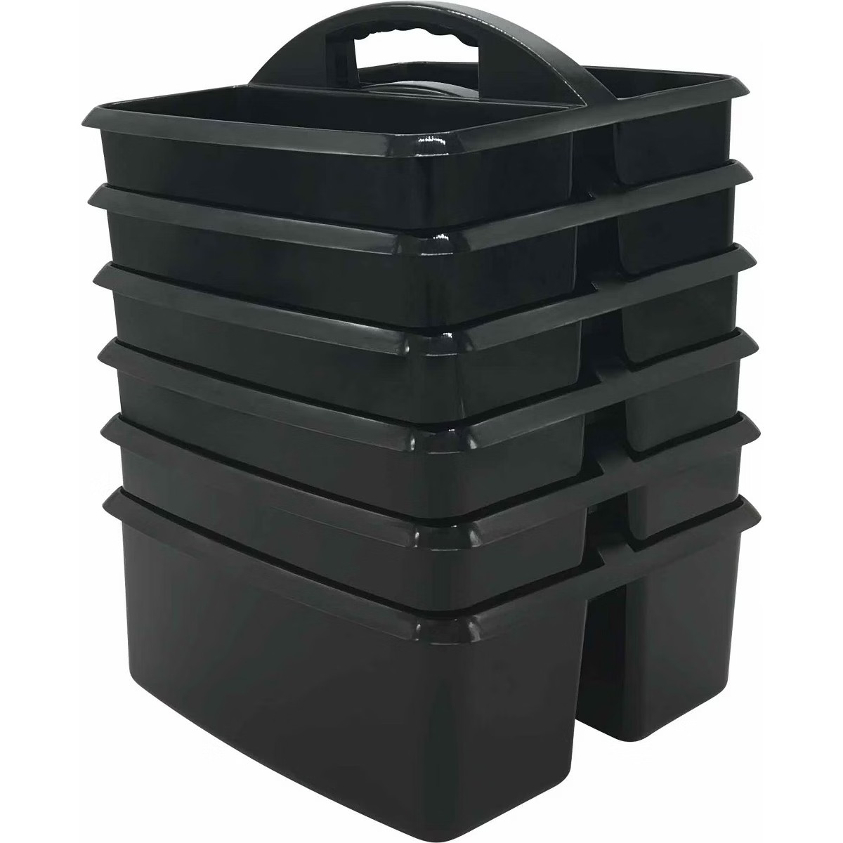 Teacher Created Resources® Plastic Storage Caddy, Black, Pack of 6 | Target