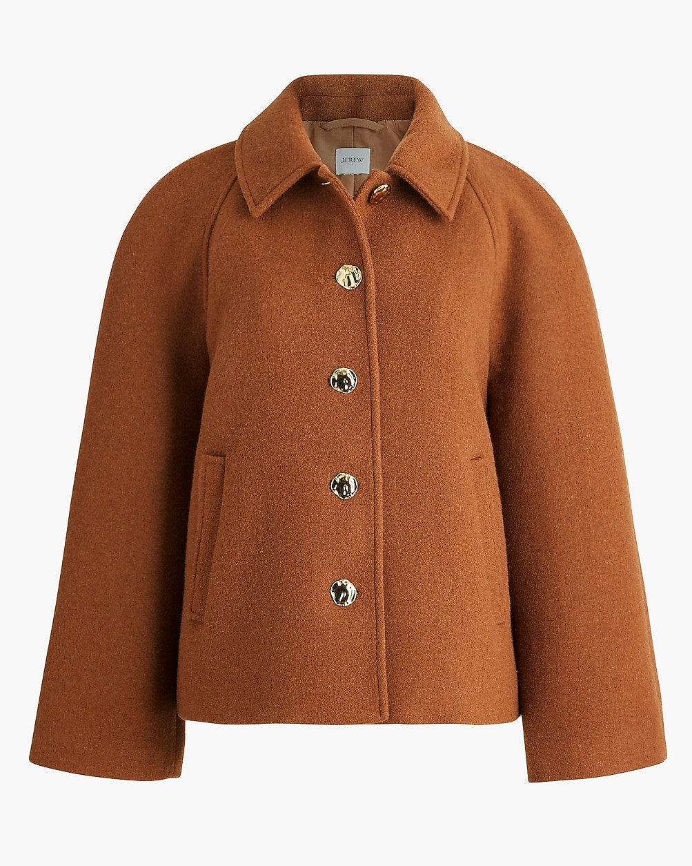 Cropped wool-blend swing coat | J.Crew Factory