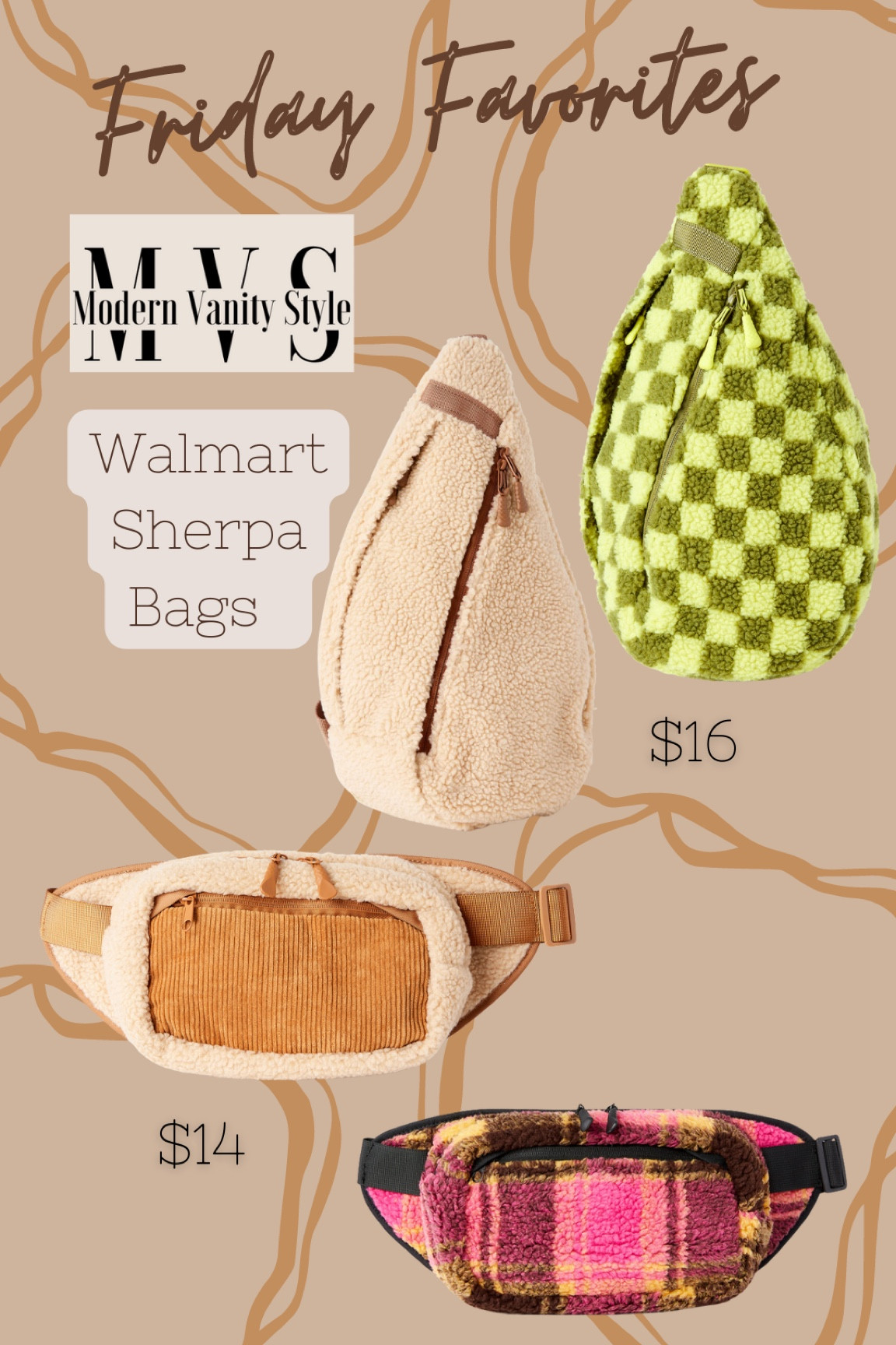 Sherpa bumbags from Walmart 
Both are under $20 


#LTKitbag #LTKunder50 #LTKSeasonal