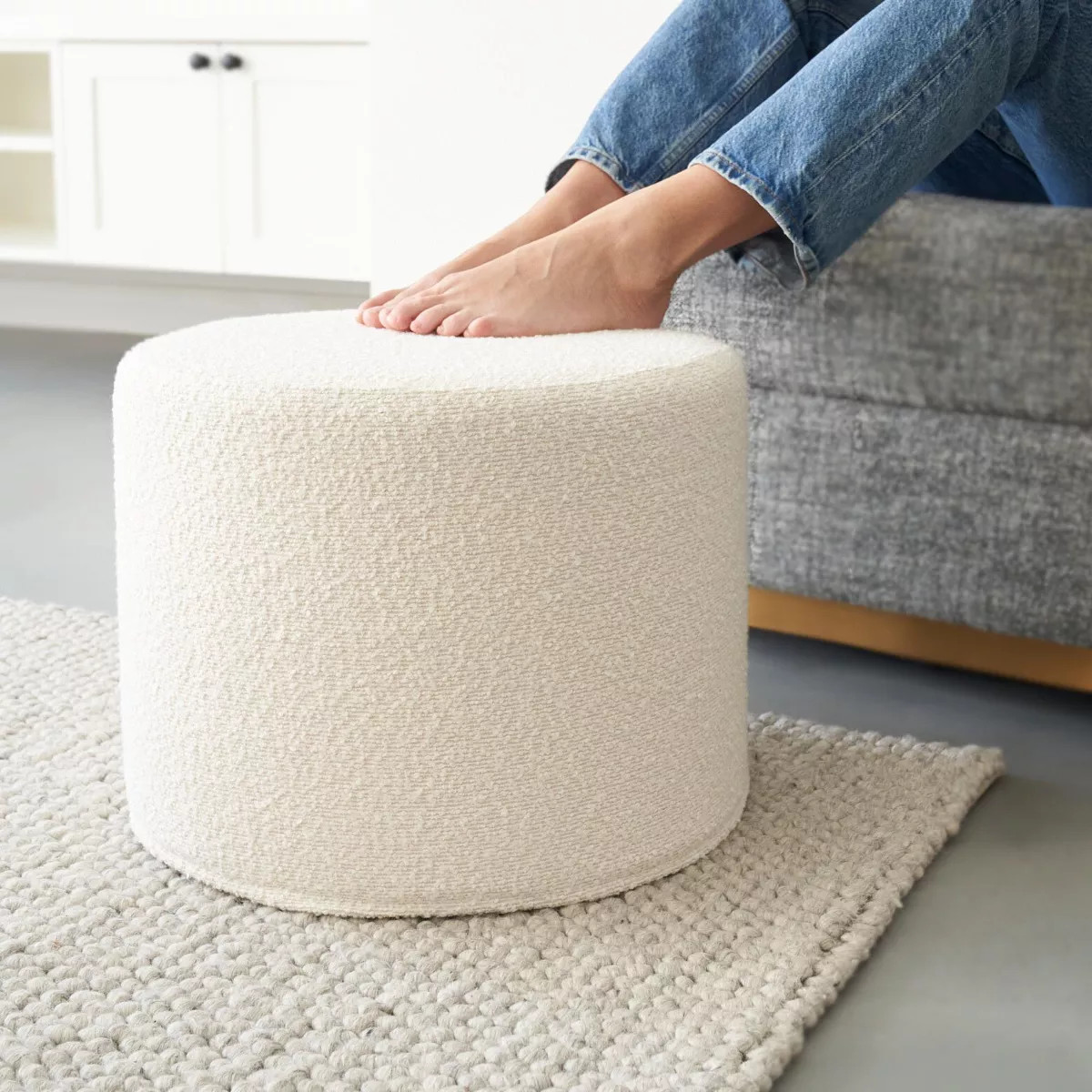 Beautiful Boucle Pouf Ottoman and Foot Rest - Elevate Your Living Room Decor with Comfort & Charm... | Target