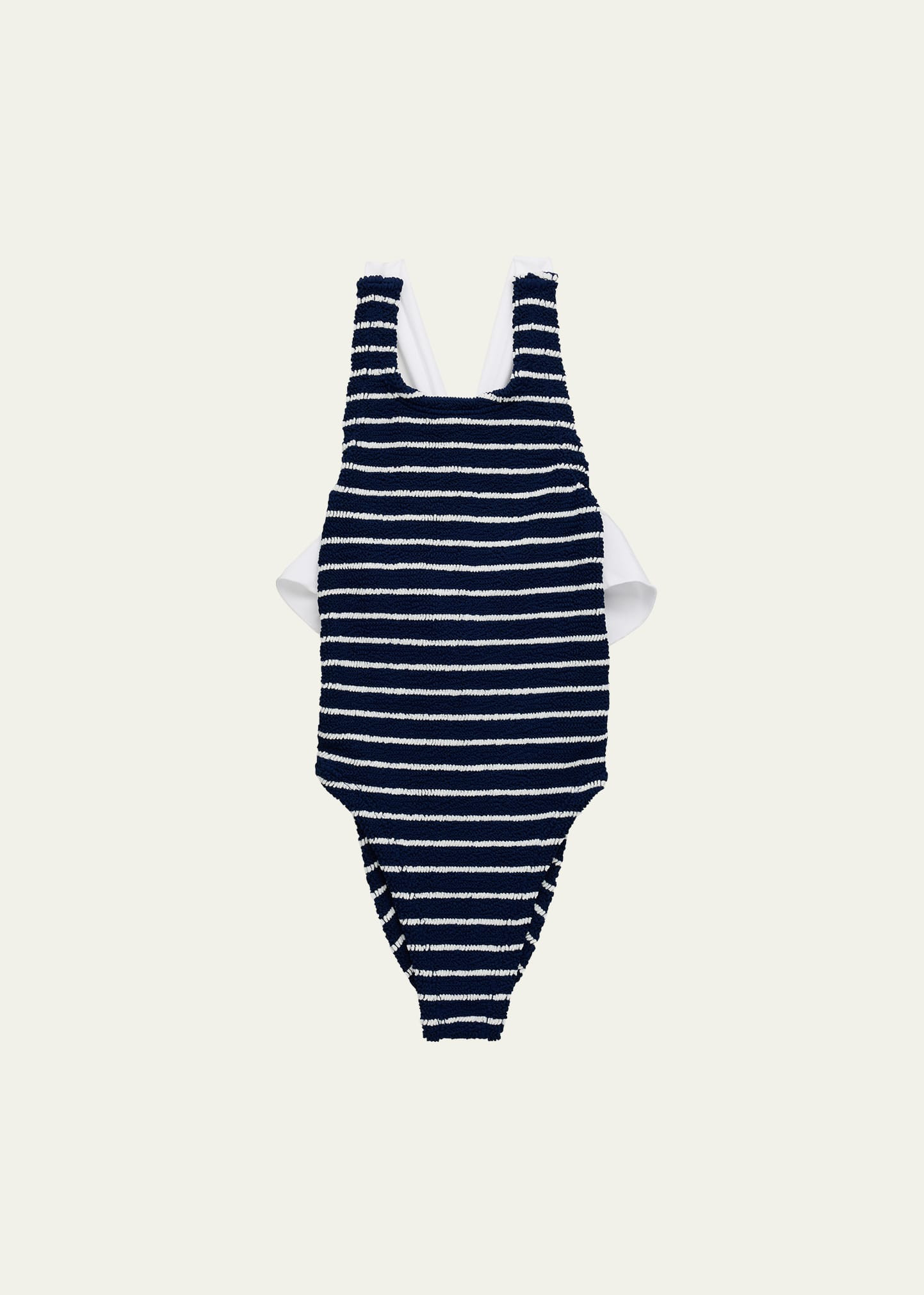Hunza G Girl's Lara Stripe One-Piece Swimsuit, Size 7-12 | Bergdorf Goodman