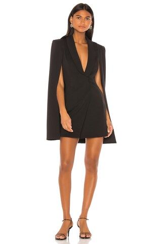 Katie May Boss Lady Mini Cape Dress in Black from Revolve.com | Revolve Clothing (Global)