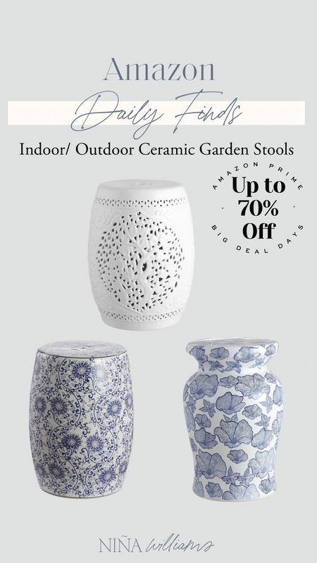 Amazon Indoor/ Outdoor Garden Stools! Ceramic stools - neutral decor - summer decor 

#LTKHome #LTKFindsUnder100