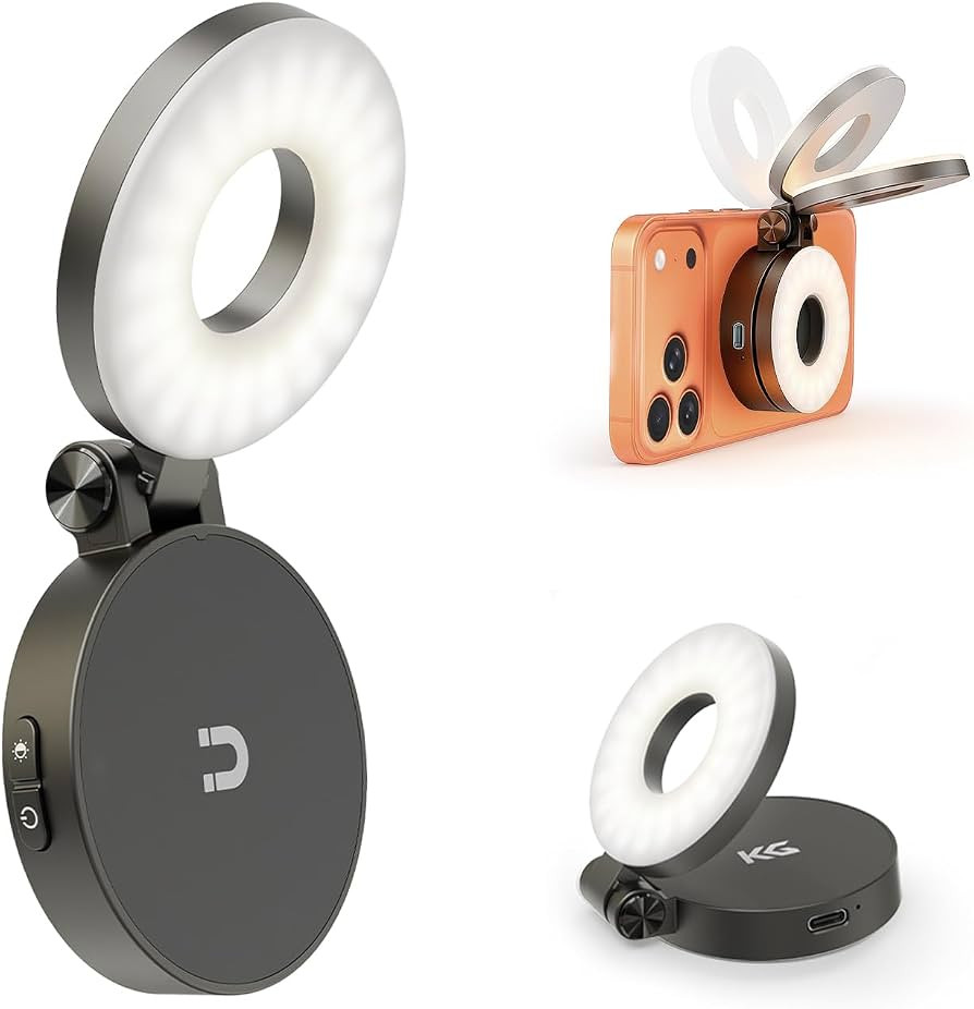 KraftGeek Magnetic Selfie Light for iPhone, Portable Phone Ring Light with Rechargeable Battery, ... | Amazon (US)