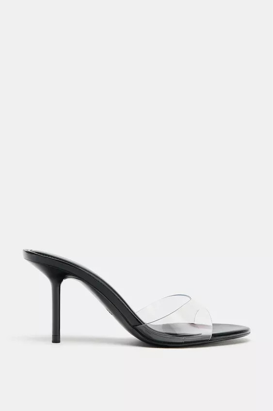 VINYL HEELED SANDALS | Zara US