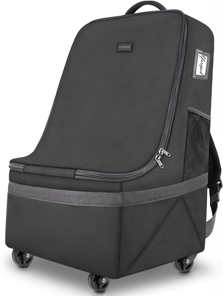 YOREPEK Car Seat Travel Bag with Wheels, Padded Car Seat Backpack, Large Carseat Travel Bag for A... | Amazon (US)
