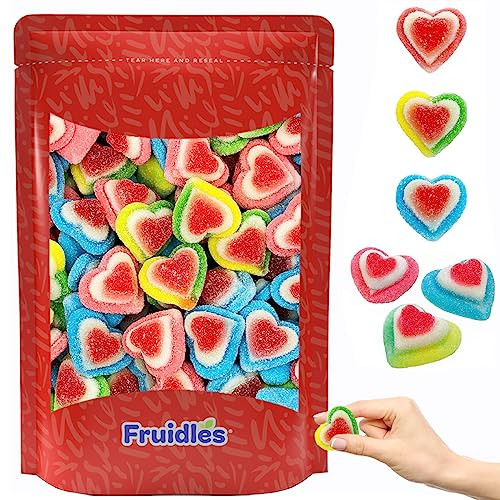 Fruidles Valentine's Assorted Gummi Hearts Candy, Delicious Fruit Flavors Gummies (2 Pounds) | Amazon (US)