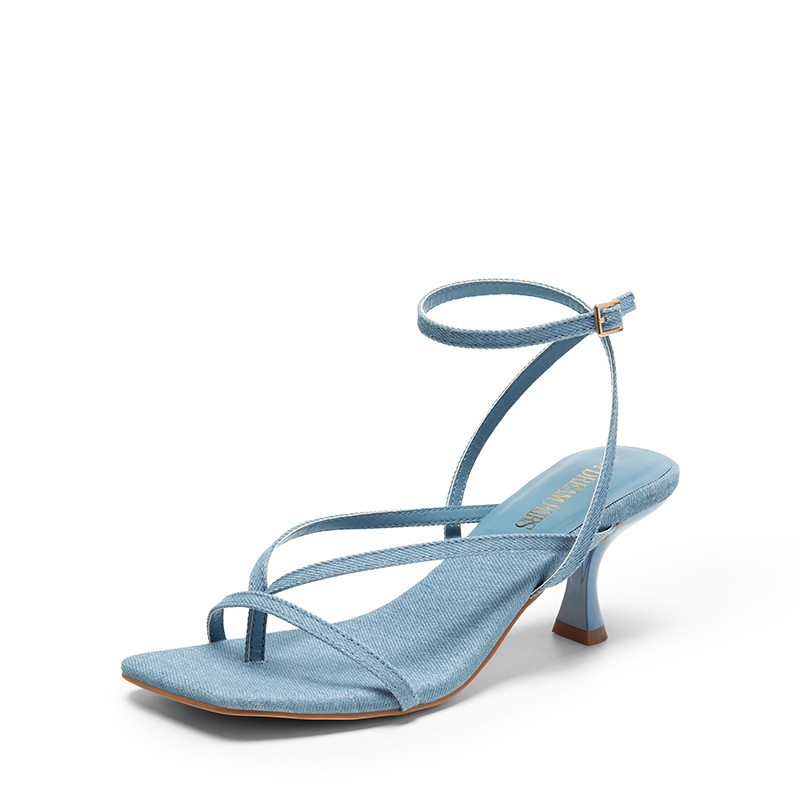 DREAM PAIRS Dreamy Square Toe Strappy Kitten Heels | Dream Pairs