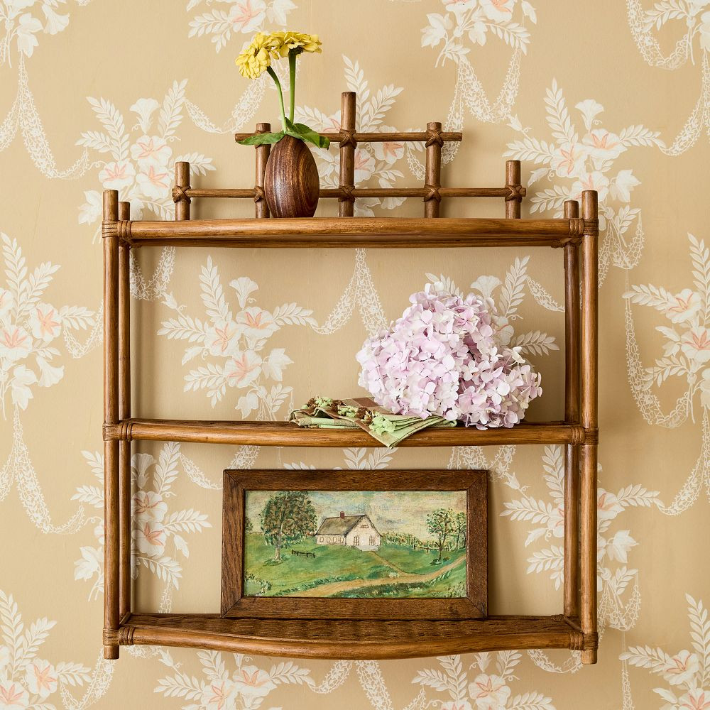 Whitney Rattan Wall Shelf | GreenRow
