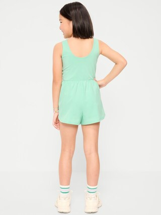 PowerChill Sleeveless Ruffle-Trim Romper for Girls | Old Navy (US)