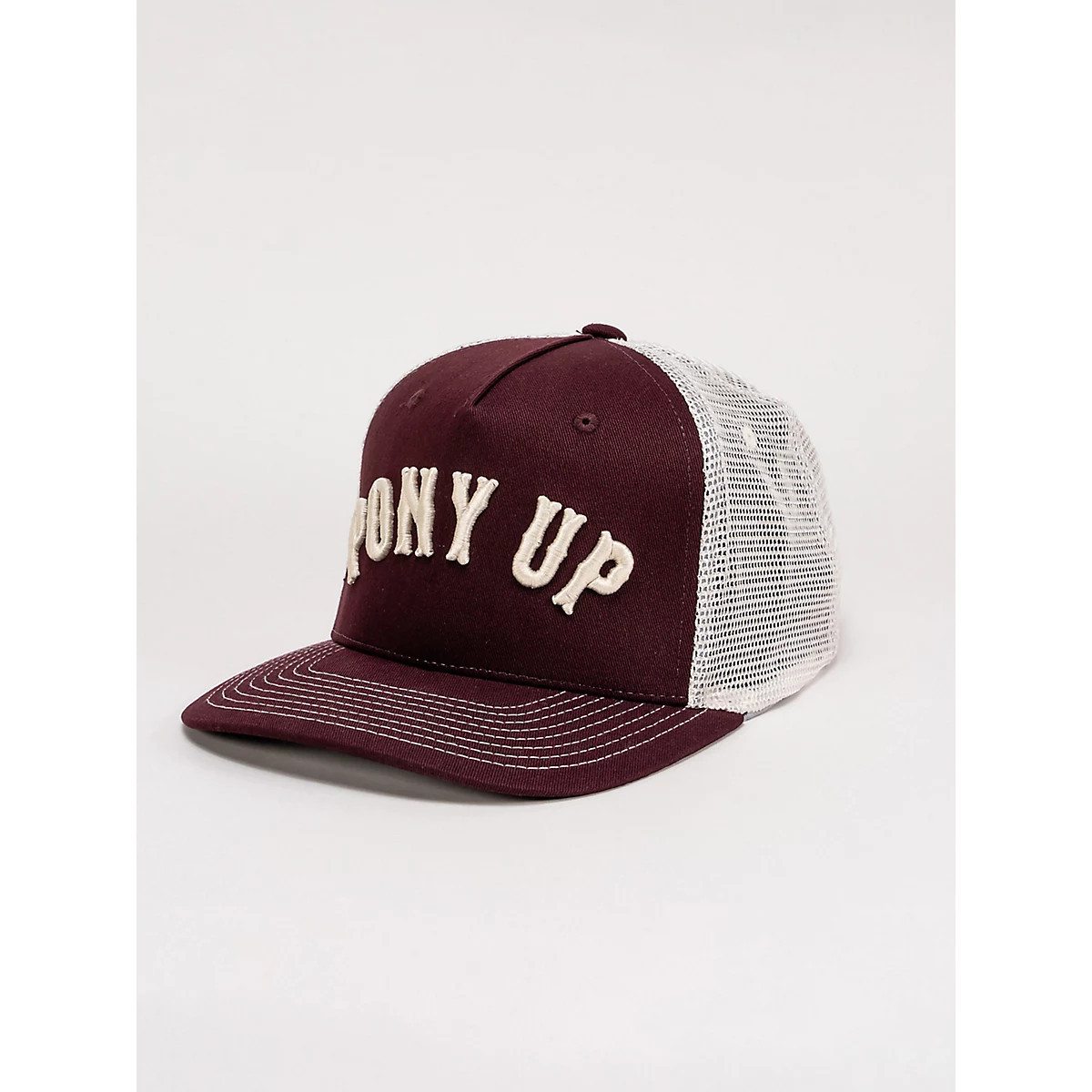 Women's Pony Up Trucker Hat in Burgundy | Wrangler