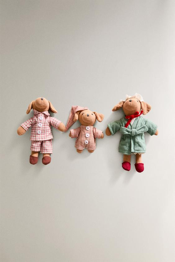 CHILDREN’S DOG FAMILY PLUSH TOY SET (SET OF 3) | Zara US