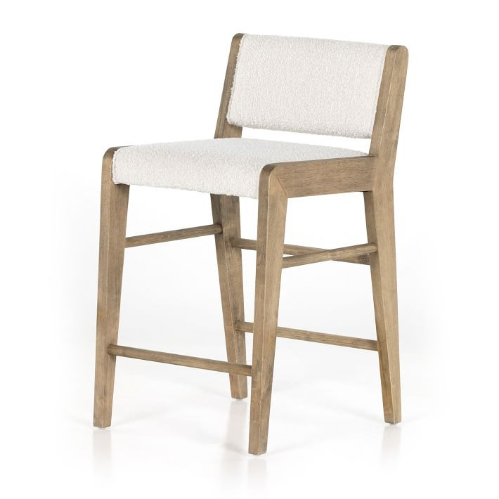Angled Wood Frame Dining Stool | West Elm (US)