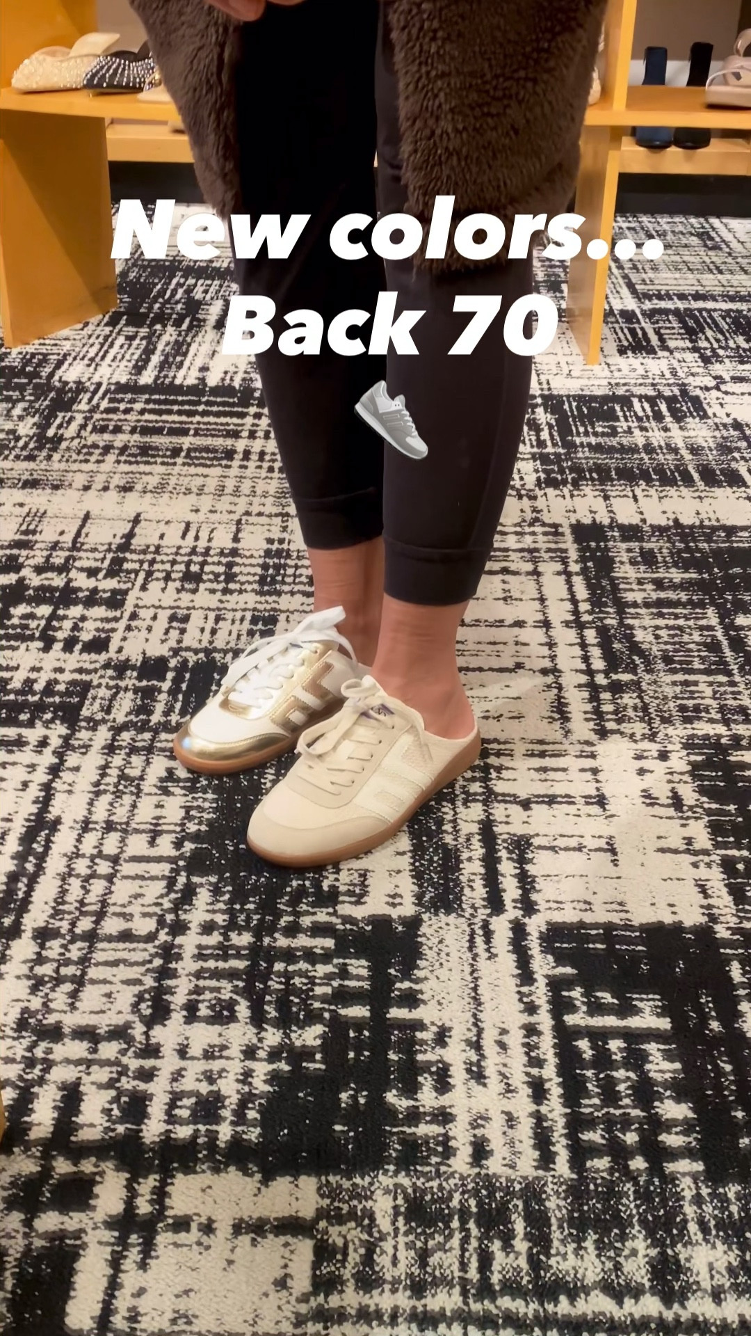 New colors, back in stock!
📍Sacco Milk (love the creamy color and texture) on my left / Metallic Gold on my right

📍Im an 8.5 I wear a 39 in Back 70 sneaker mules



#LTKOver40 #LTKActive #LTKdayinmylife