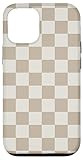 iPhone 13 Light Beige Checkerboard Vanilla Classic Checkered Pattern Case | Amazon (US)