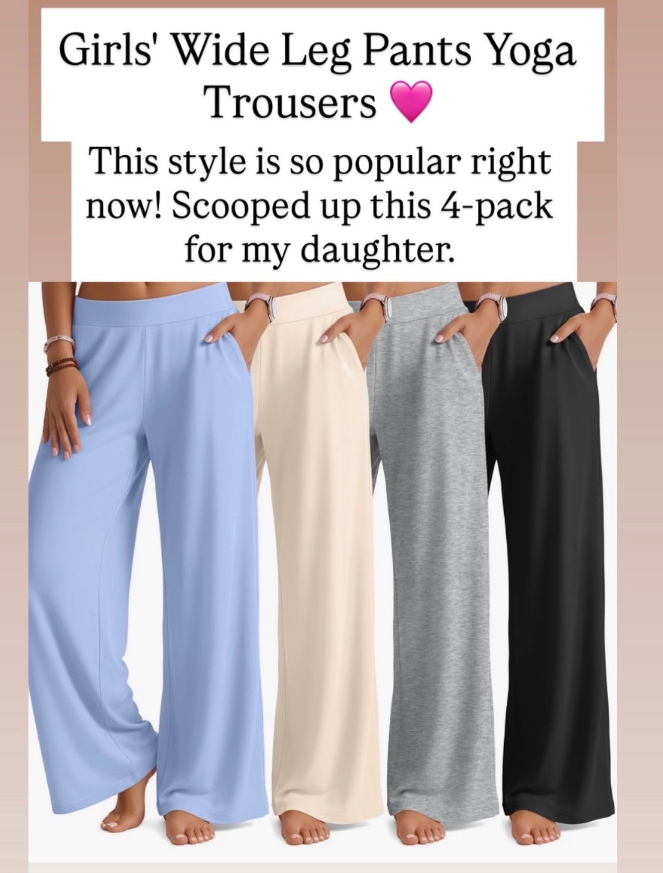 Girls wide leg yoga pants are the best!

#LTKKids