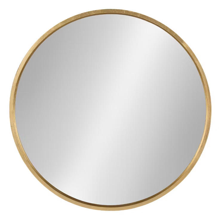 Travis Round Wood Accent Wall Mirror - Kate and Laurel All Things Decor | Target