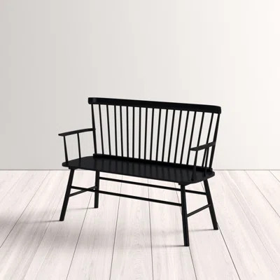 Carnany Lower Solid Wood Bench Color: Black | Wayfair North America
