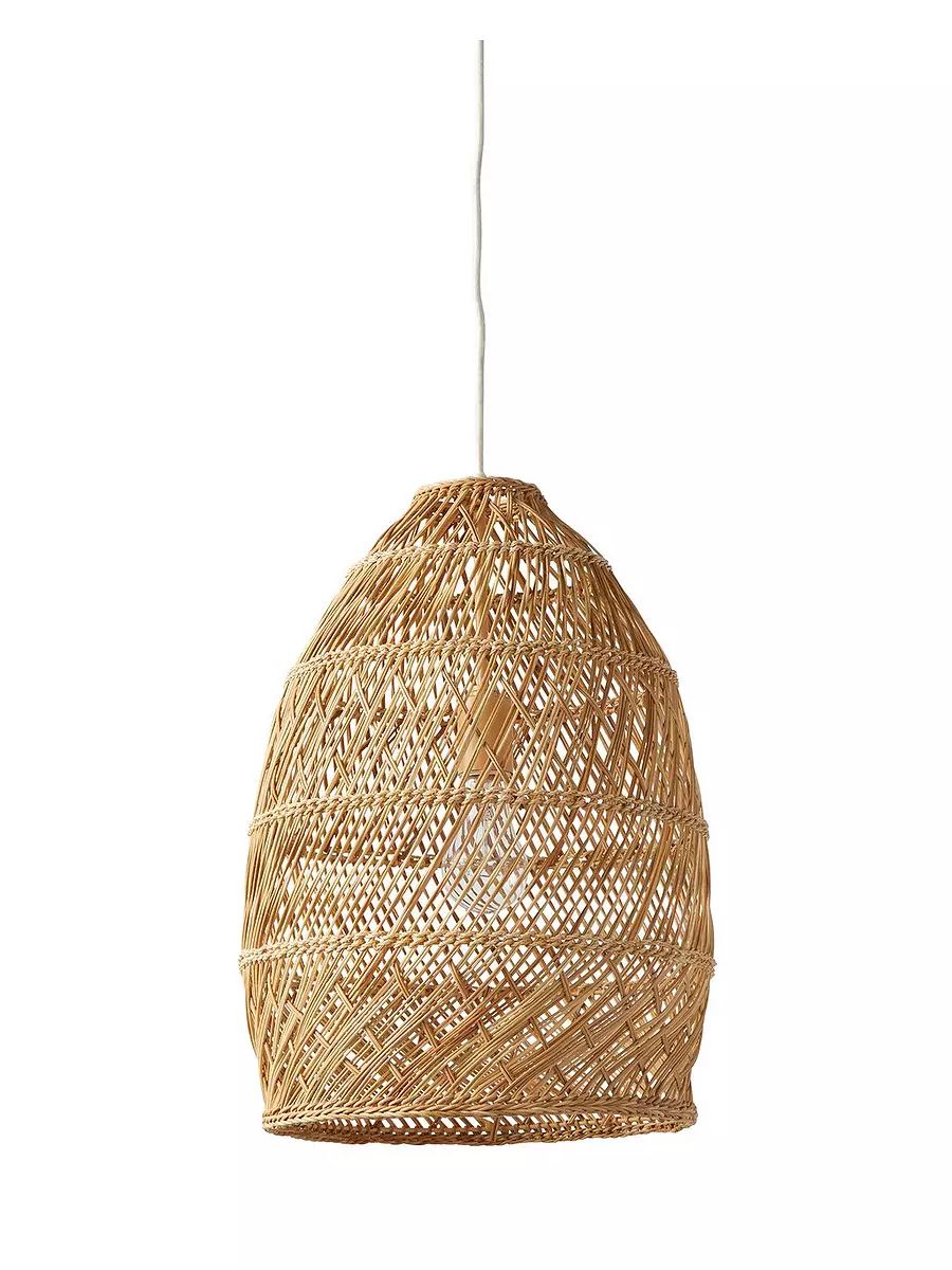 Headlands Rattan Bell Pendant | Serena and Lily