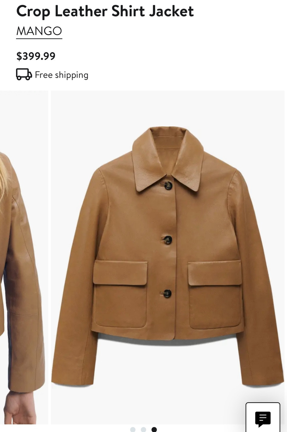 Mango Cropped Leather Shirt 

#LTKstyletip