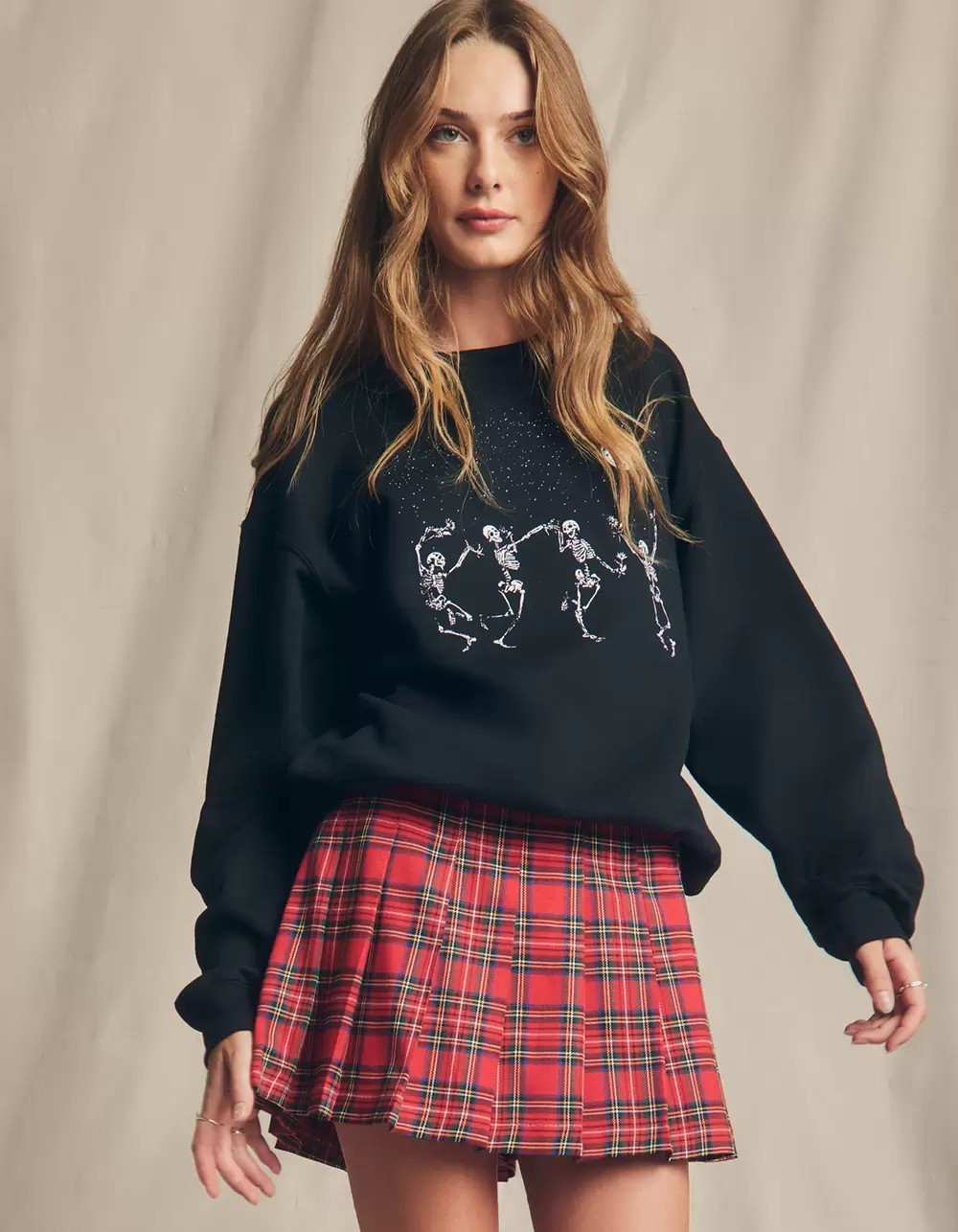 RSQ Plaid Pleated Skirt - RED/BLK | Tillys | Tillys