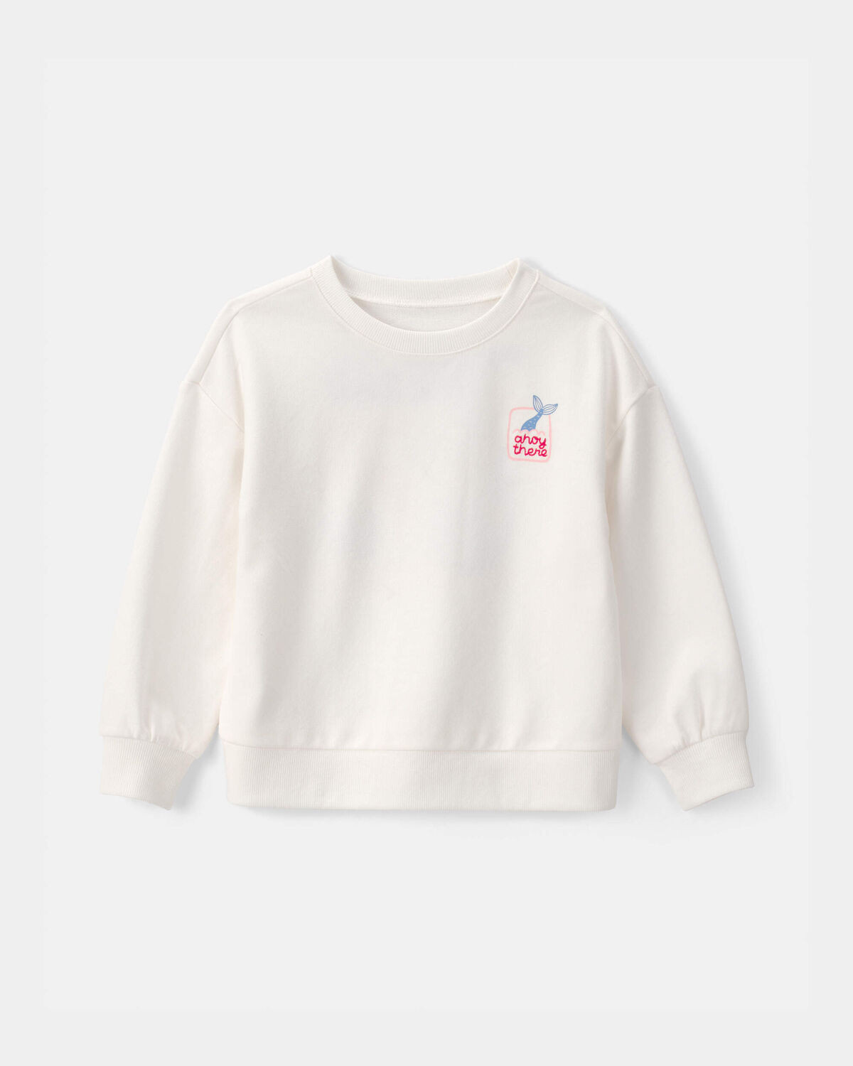 Toddler Girl Mermaid French Terry Pullover Sweatshirt - Ivory | Carter's | Carter's Inc