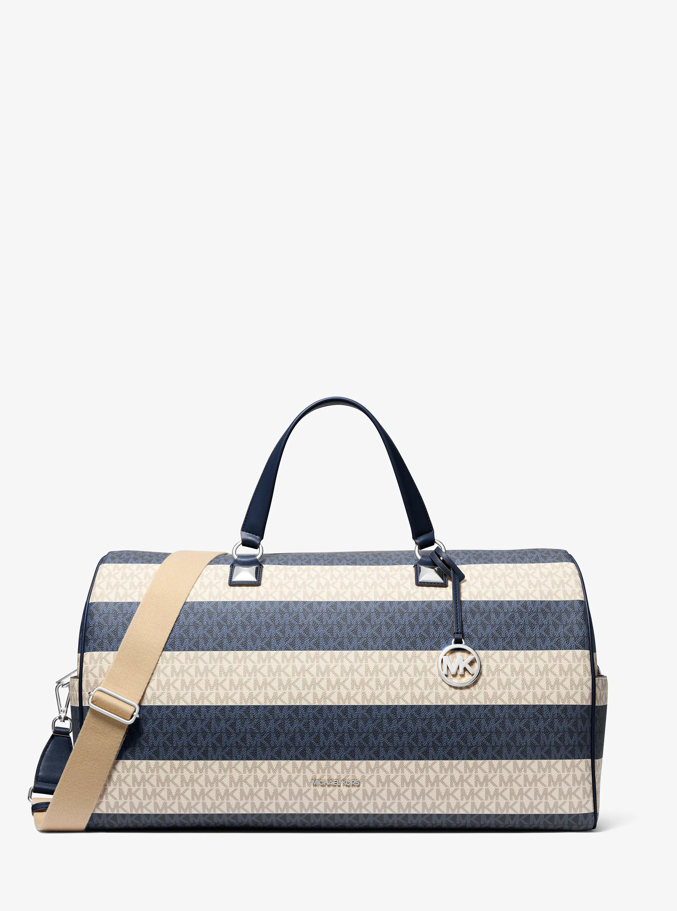 Grayson Extra-Large Striped Signature Logo Weekender Bag | Michael Kors US