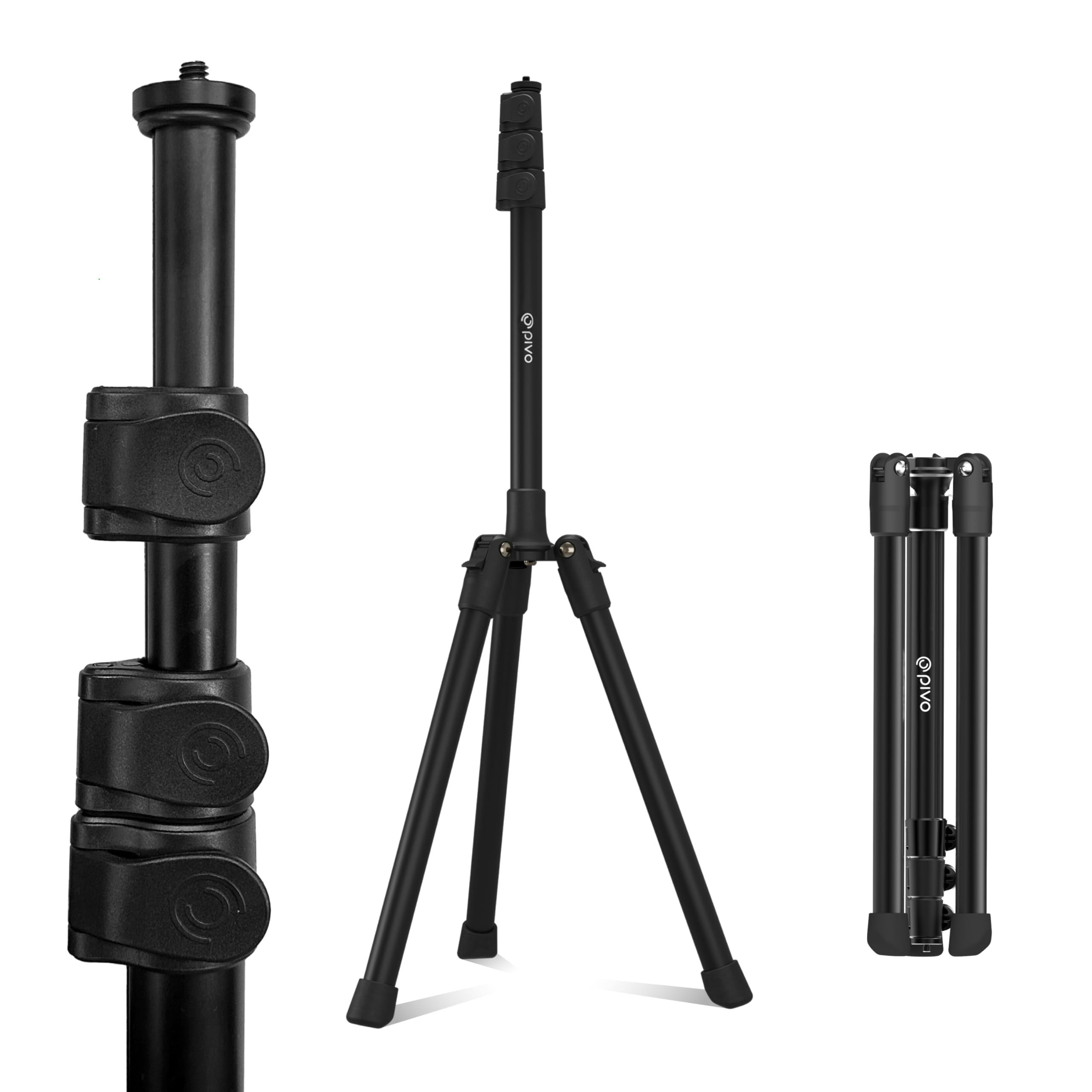 Pivo 63" Extendable Tripod for Cell Phone & Camera, Sturdy, Lightweight, Portable, Foldable, Trip... | Amazon (US)