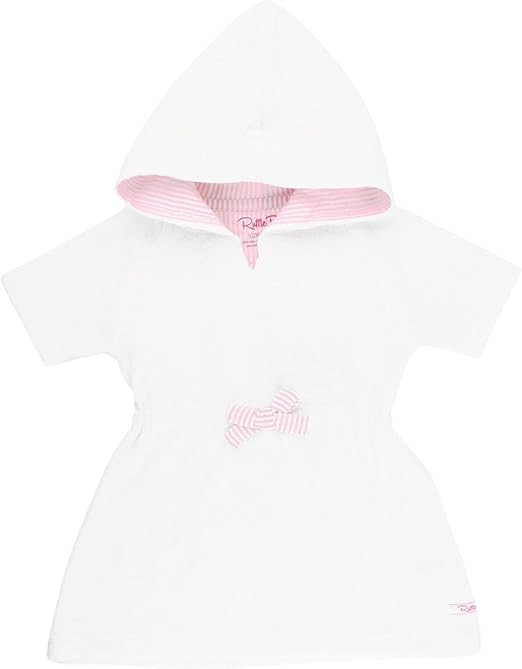 RuffleButts® Baby/Toddler Girls Terry Cloth Hoodie Swim Beach Cover Up Dress | Amazon (US)