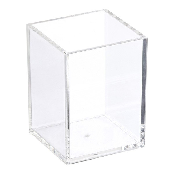 Acrylic Square Brush Holder Clear | The Container Store