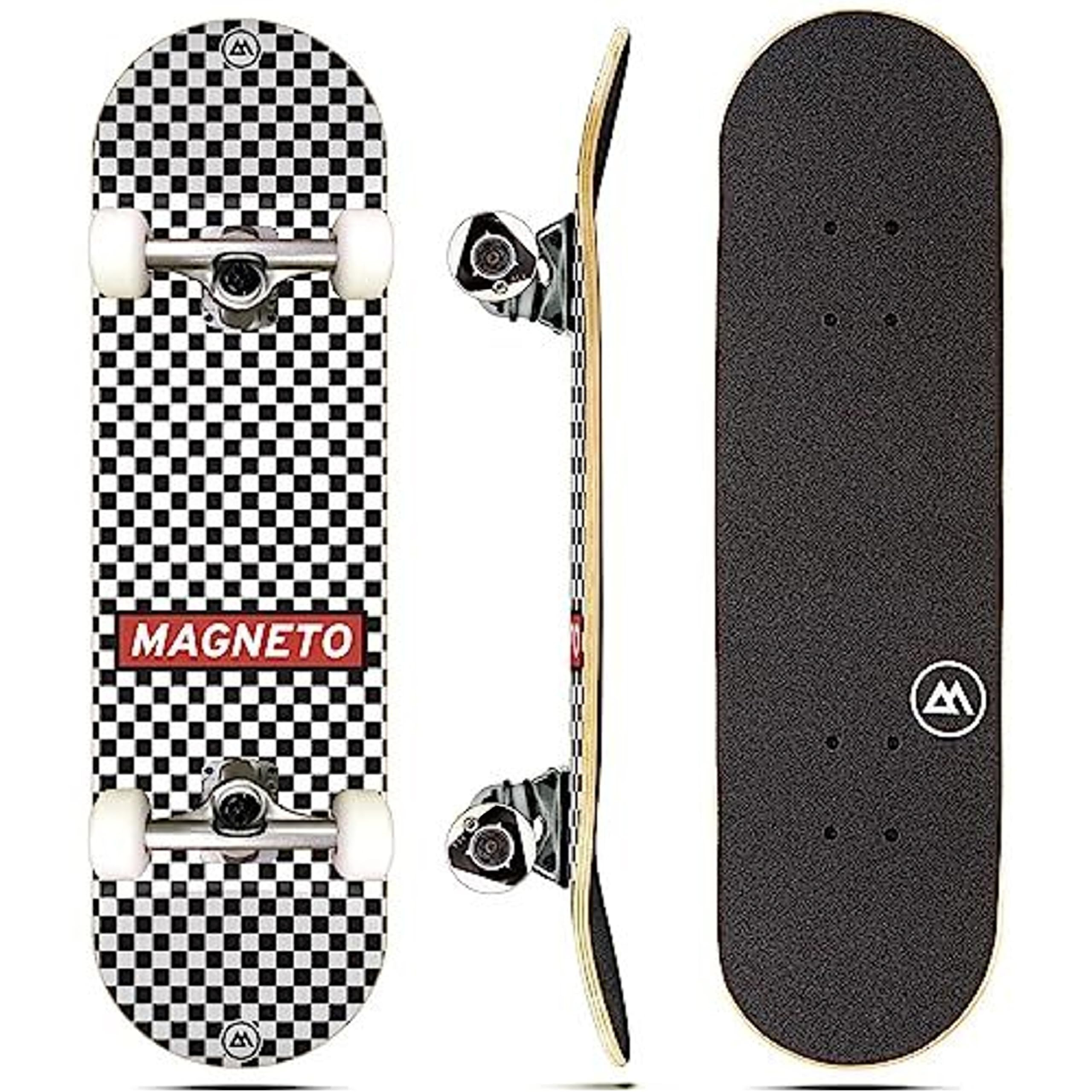 Magneto Complete Skateboard | 6-Layer Canadian Maple Double Kick Concave Deck | Beginners, and Te... | Amazon (US)