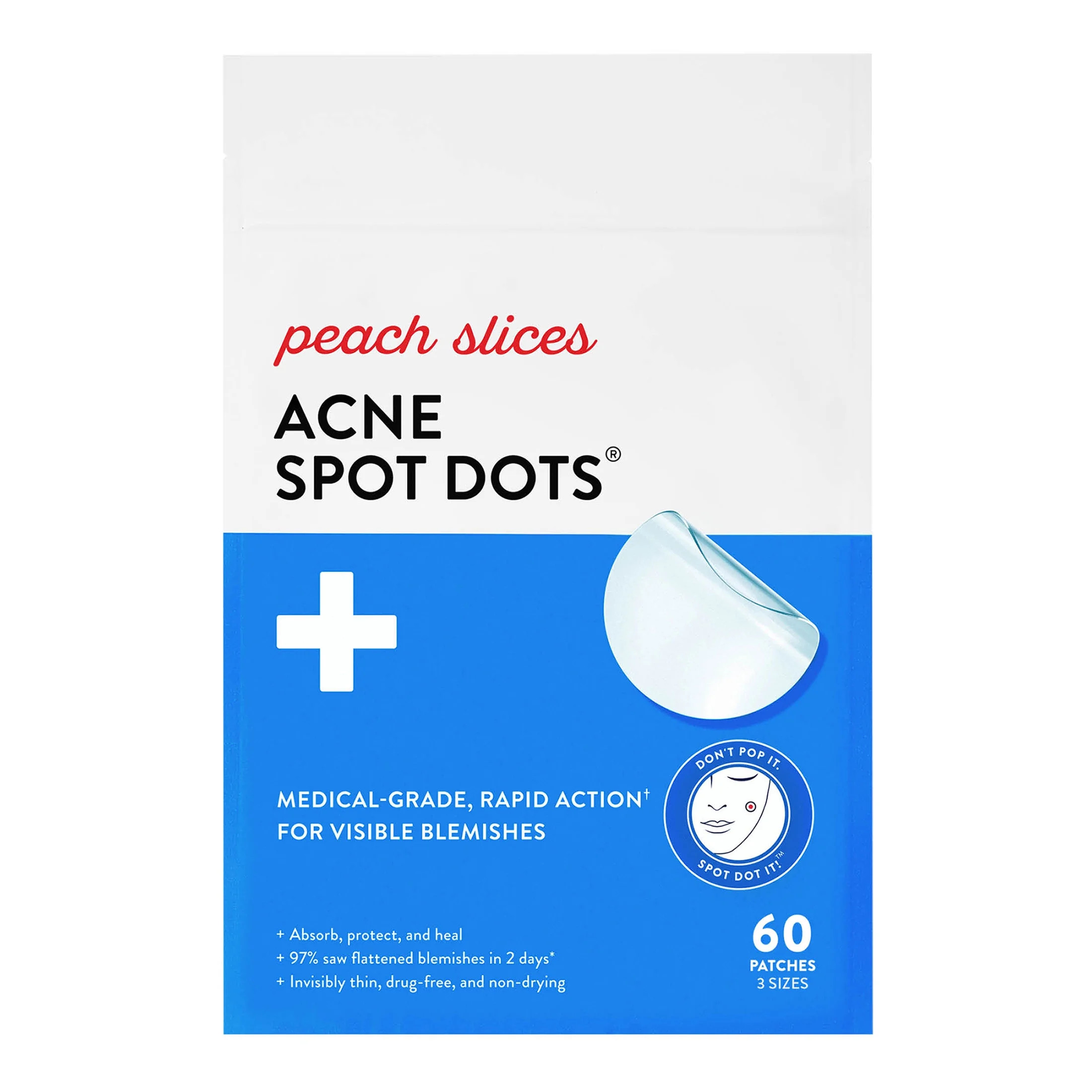 Peach Slices Acne Spot Dots, Hydrocolloid Pimple Patches, 30 Ct | Walmart (US)