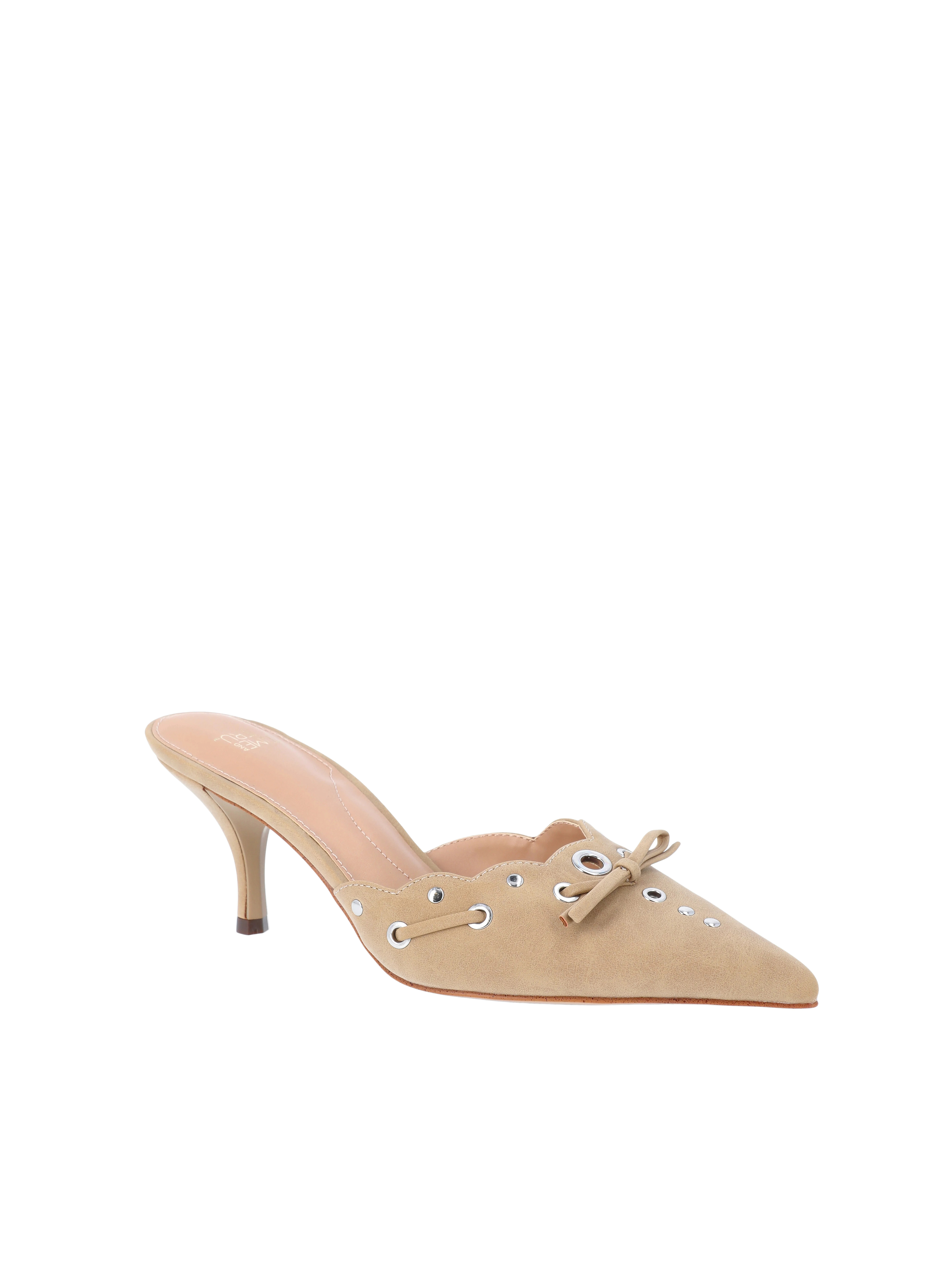 Time and Tru Women's Studded Kitten Heel Mules | Walmart (US)