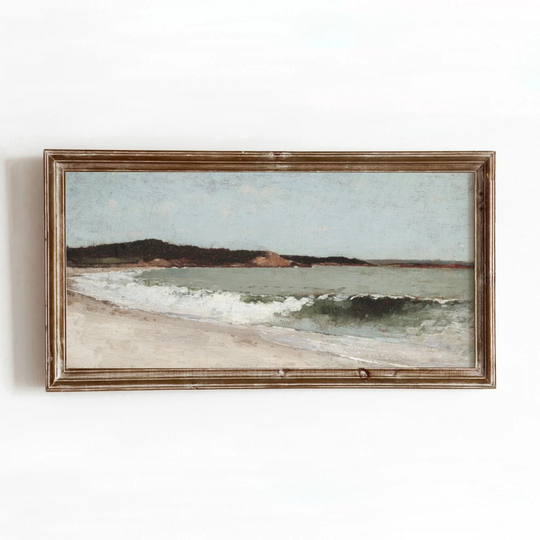 Eagle Head Beach Vintage Coastal Beach Painting Ocean Waterscape Wave Art Printable Art 102 - Ets... | Etsy (US)