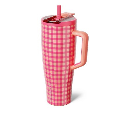 BruMate 40oz Stainless Steel Era Flip Water Bottle - Peach Gingham | Target