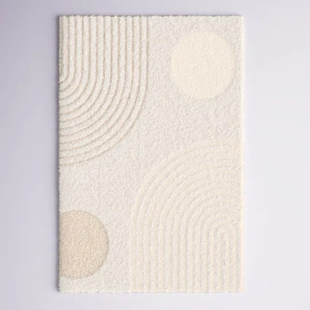 Ameila Hazy Swirls Boho Beige Area Rug | Wayfair North America