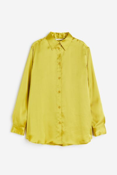 Oversized Blouse - Cream/black patterned - Ladies | H&M US | H&M (US + CA)
