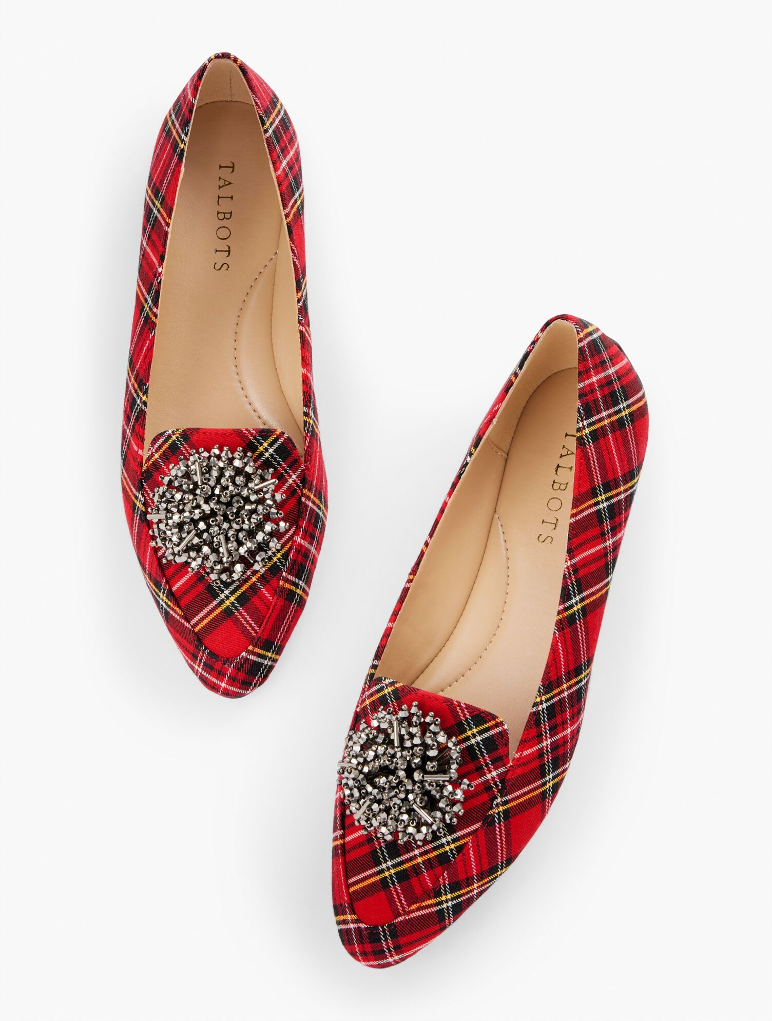 Francesca Pom-Pom Driving Flats - Tartan Plaid | Talbots