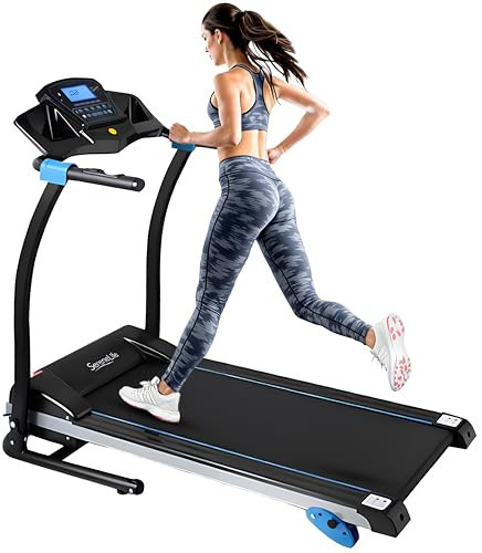 SereneLife Portable Foldable Treadmill with Remote Control, 8.7 MPH Smart Speed Control, Treadmills For Home, Under Desk Treadmill for Home Office, Shock Absorption, App Support, 265lbs Limit | Amazon (US)